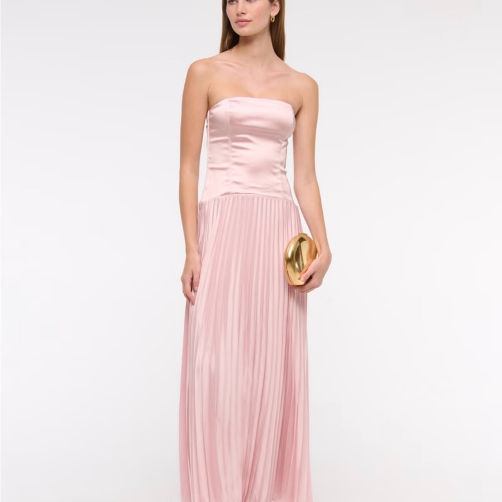 Elegant Pink Strapless Dress